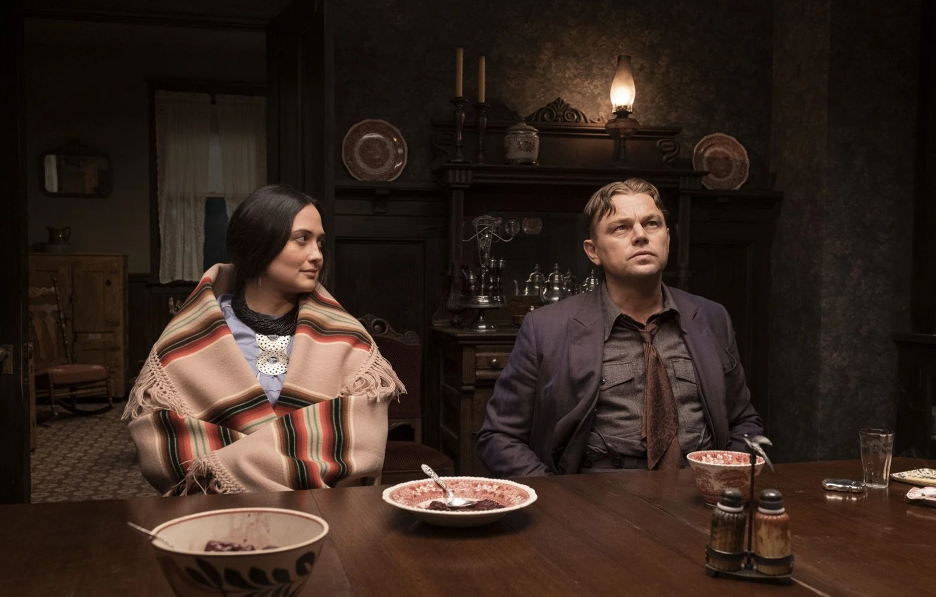 Lily Gladstone et Leonardo DiCaprio dans Killers of the Flower Moon, disponible en 2023 sur Apple TV+.