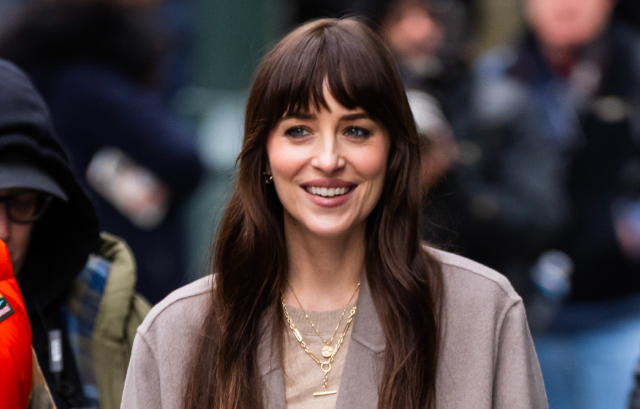 Dakota Johnson sur le tournage du film Verity à New York le 12 mars 2025 © TheStewartofNY / GC Images.