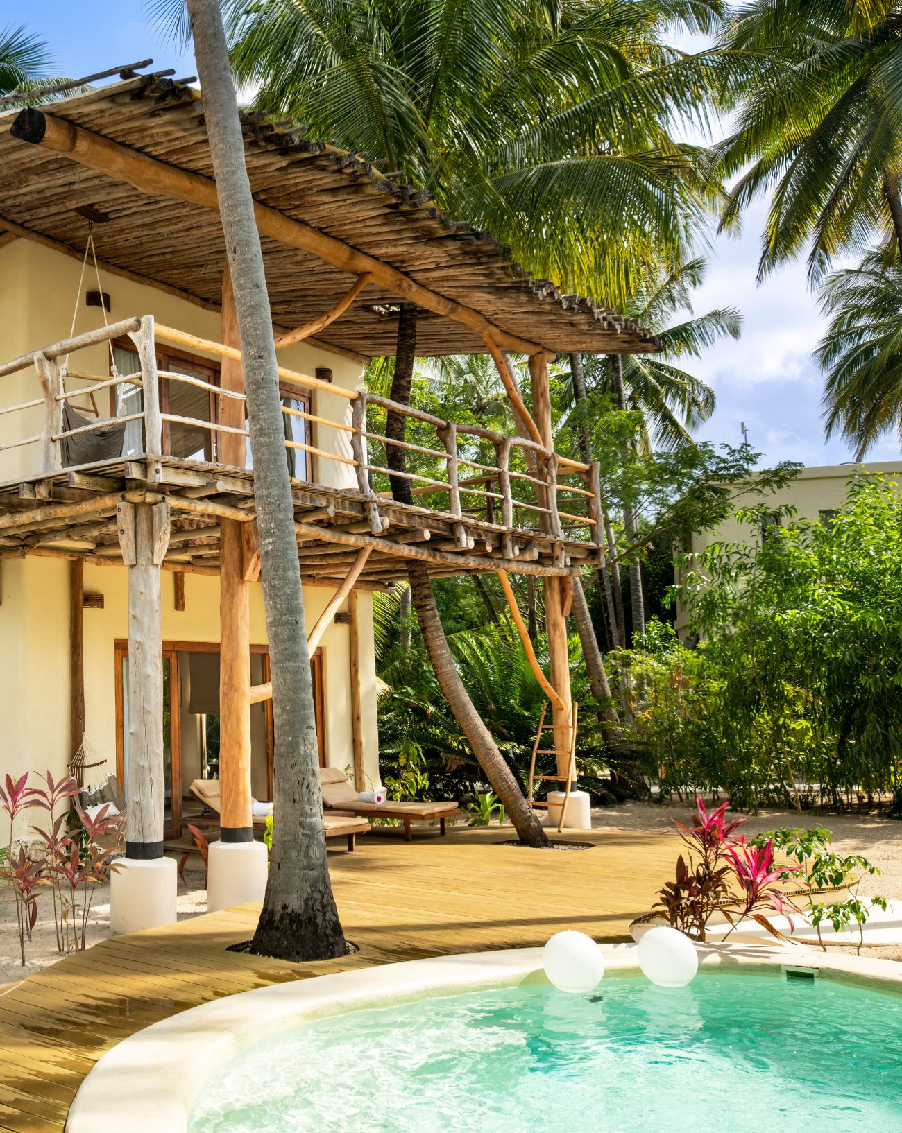 L'hotel de luxe White Sand sur l'archipel de Zanzibar au large de la Tanzanie